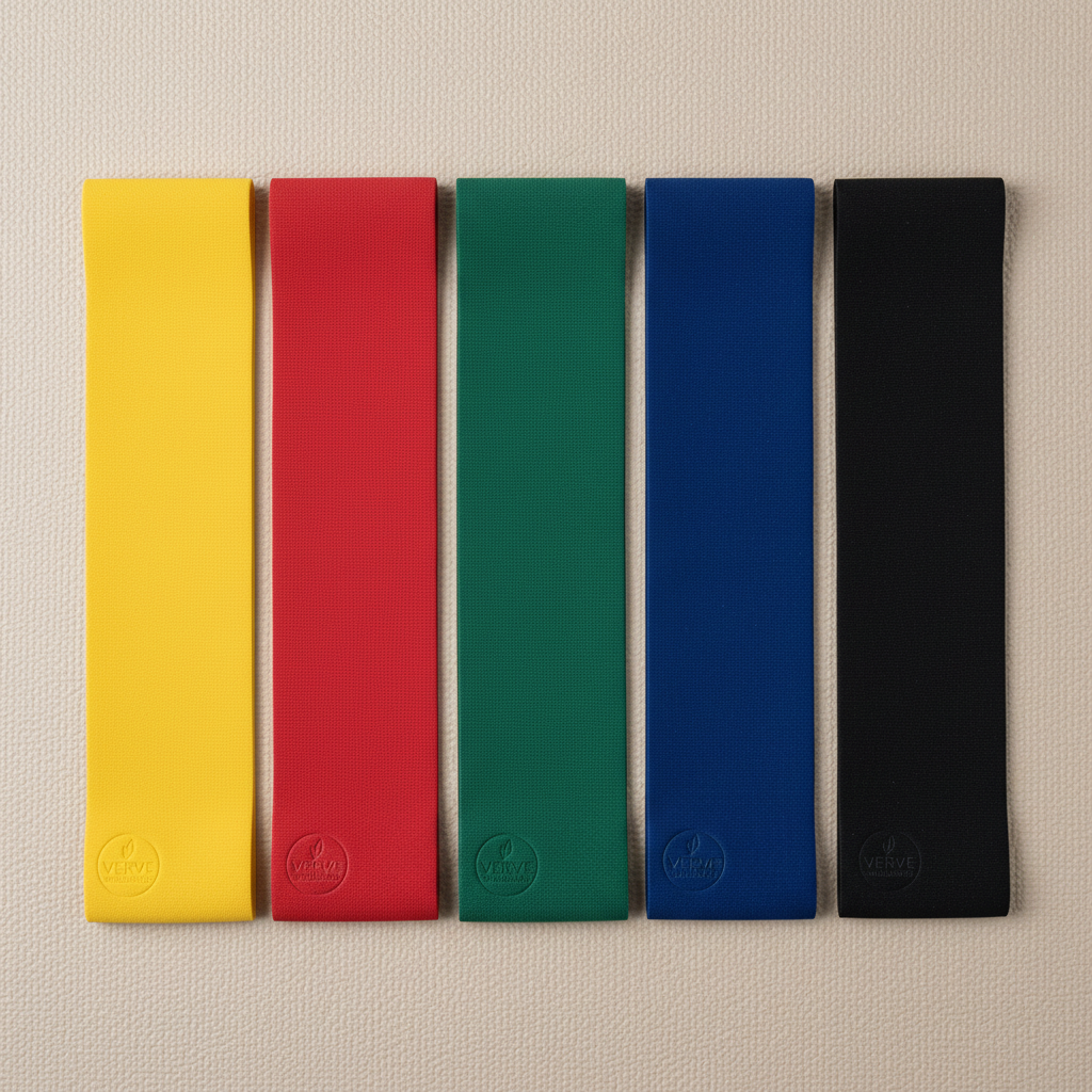 Resistance Bands Flat Lay Colors